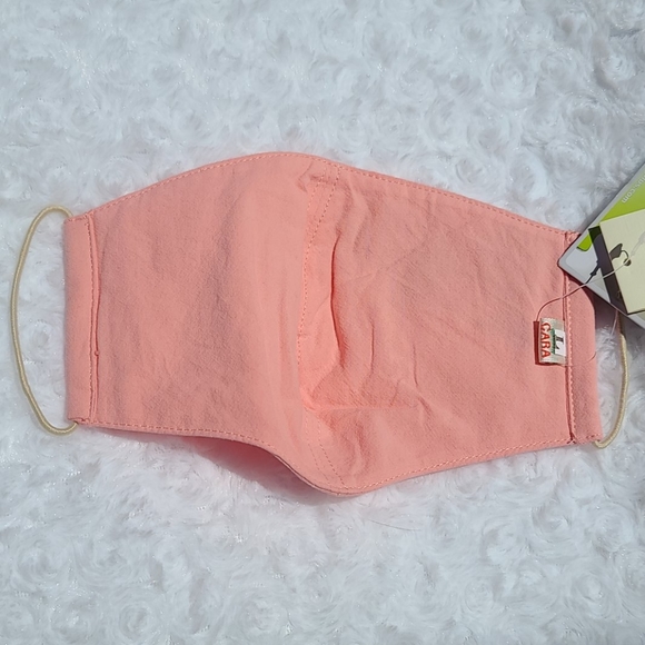 1 Adult Light pink cat w bike Embroidered Mask - Picture 4 of 9